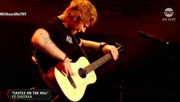Ed Sheeran se presentó en Chile. Parte del show fue grabado para los Billboard 2017. (Foto: Captura de pantalla)