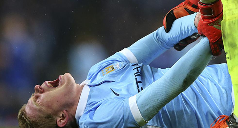 Kevin de Bruyne no la está pasando nada bien en el Manchester City por la durísima lesión que sufrió. (Foto: Getty Images)