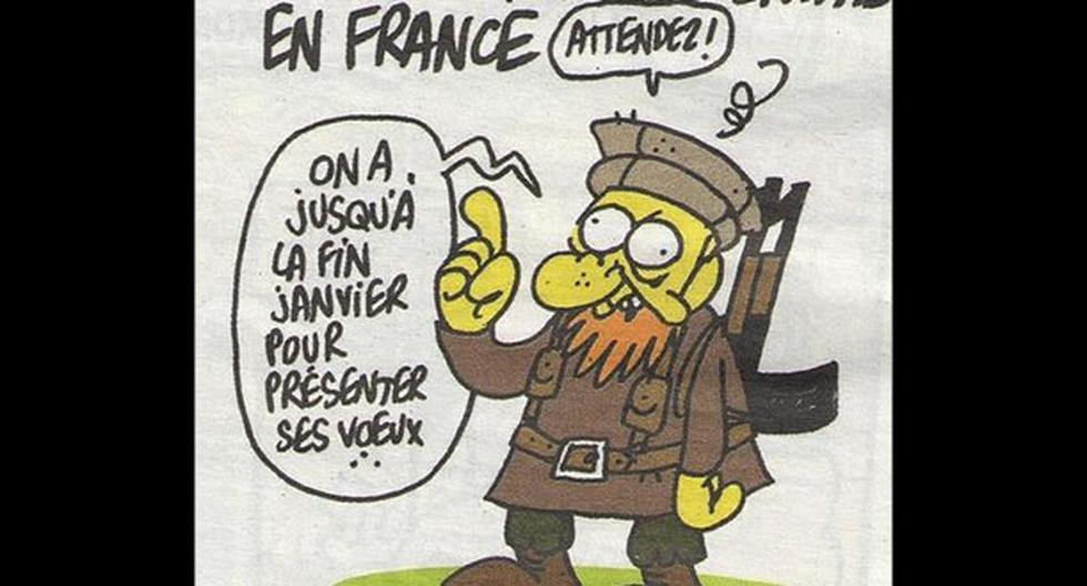 Esta caricatura premonitoria salió a la luz este miércoles 7 de enero. (Foto: Charlie Hebdo)