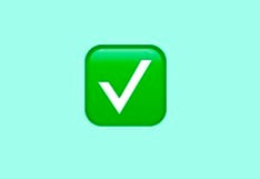 Qué significa el emoji del check en un cuadrado verde en WhatsApp
