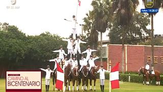 Policía Montada realiza exhibición acrobática en cuartel El Potao