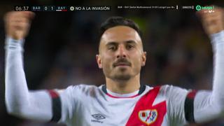 En el primer remate al arco: Álvaro García anotó el 1-0 de Rayo Vallecano vs Barcelona | VIDEO