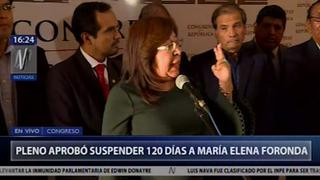 Frente Amplio: "Rechazamos categóricamente sanción a María Elena Foronda"