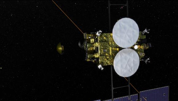 Ilustración de la sonda hayabusa2. (Handout / JAXA via Jiji Press / AFP)