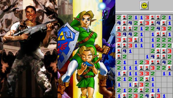 The Legend of Zelda: Ocarina of Time, Buscaminas y Resident Evil son los principales contendientes en la disputa por este reconocimiento. (Foto: Composición)