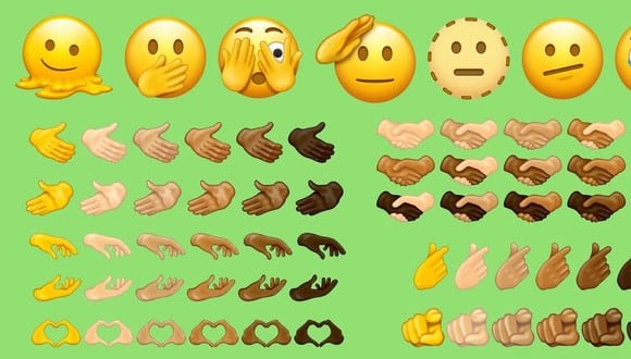Los nuevos emojis estarán disponibles para los móviles con sistema operativo Android y iOS de iPhone (Foto: Emojipedia)