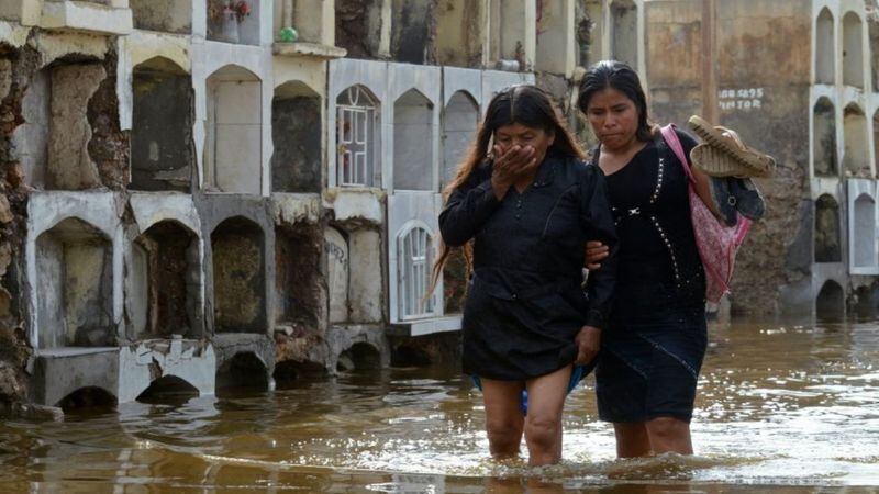 In 2017, El Niño caused torrential rains in Peru that led to flooding and landslides that affected thousands of people.  (Getty Images).