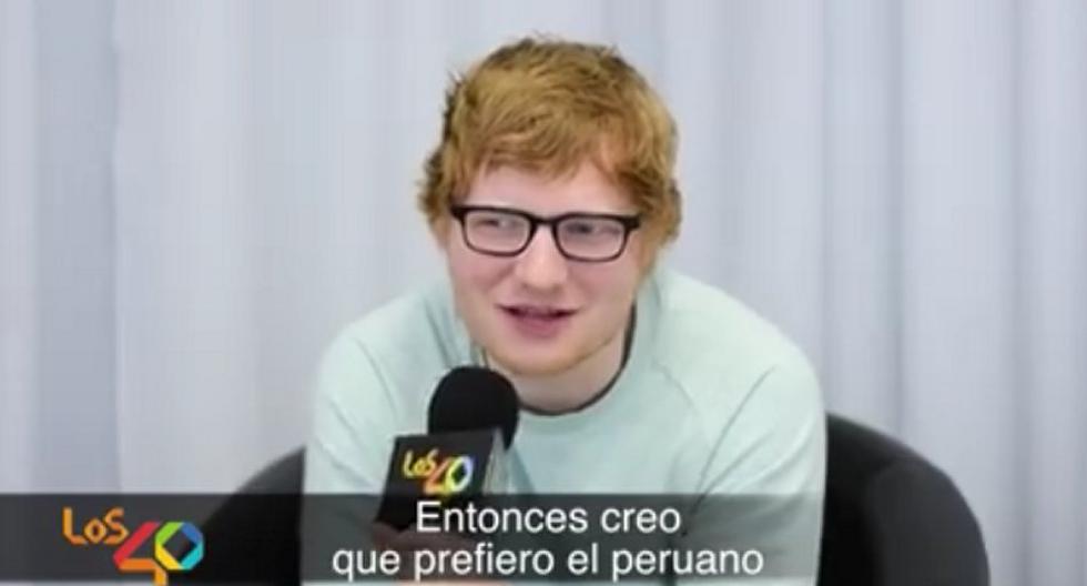 Ed Sheeran generó controversia en redes sociales por comentario sobre el pisco. (Foto: Captura Los 40 Chile)