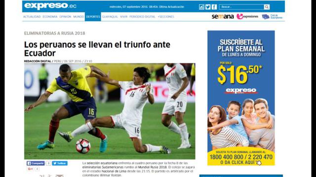 Selección: ¿Qué dijo prensa ecuatoriana de la victoria de Perú? - 5