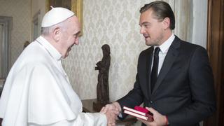 Leonardo DiCaprio fue recibido por el papa Francisco