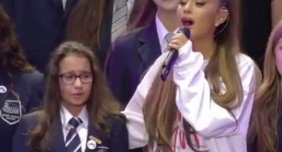 Ariana Grande brindó un emotivo concierto en la ciudad de Manchester en beneficio a las víctimas del ataque terrorista. (Foto: Captura)