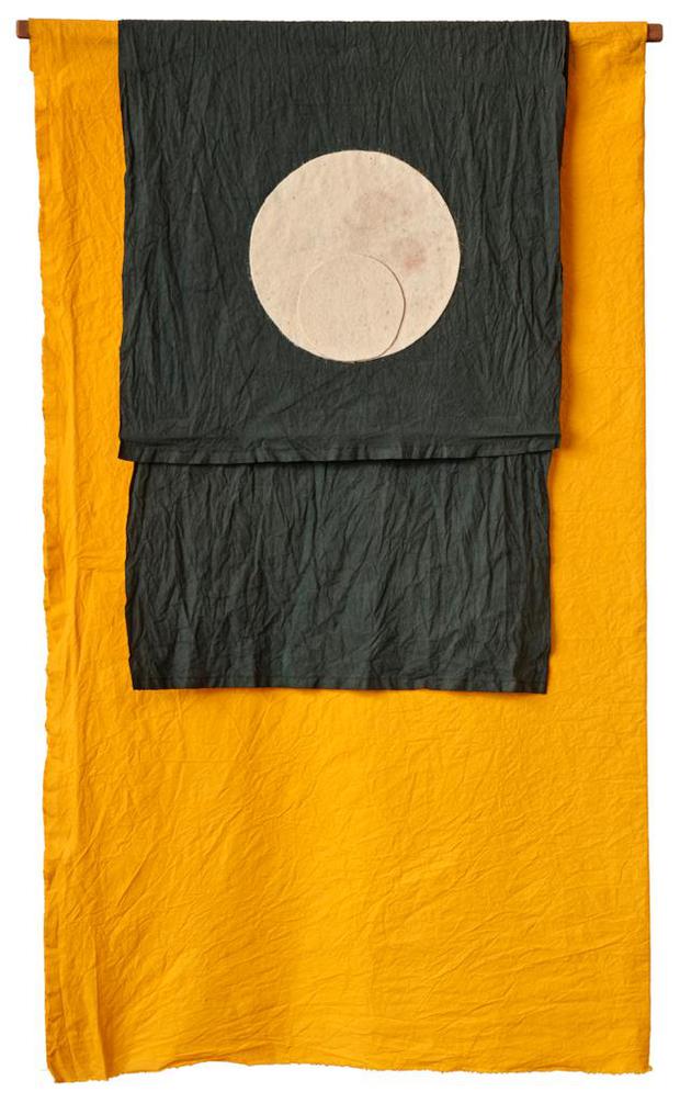 Dyed wool felt and wood, by Alberto Casari.  Photo: Crisis Gallery.