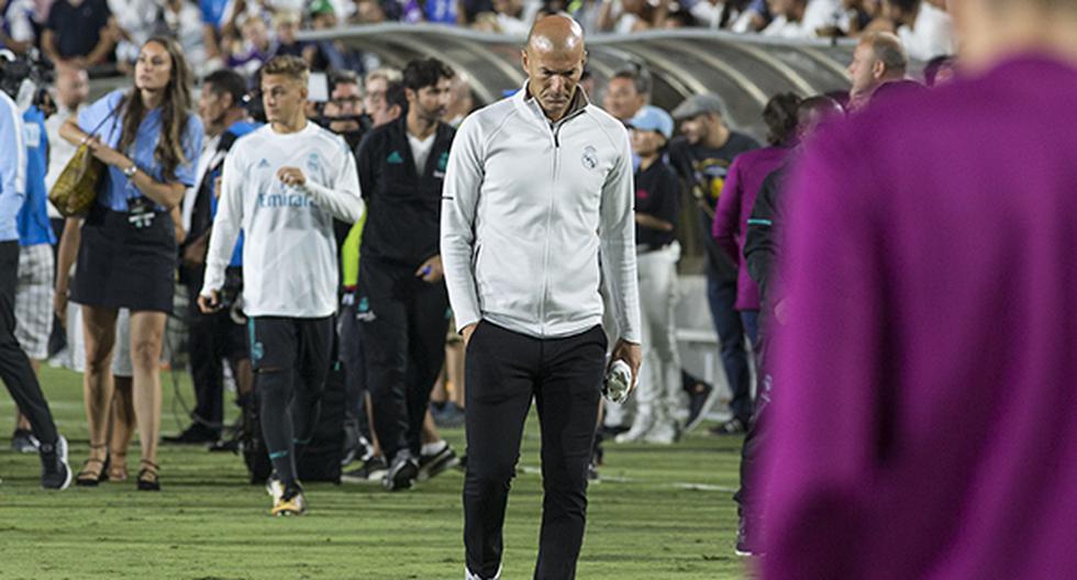 Zinedine Zidane habló en conferencia de prensa luego de la derrota del Real Madrid por 4-1 ante el Manchester City. (Foto: EFE)