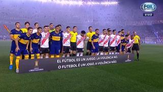 River Plate vs. Boca Juniors por Copa Libertadores: ‘Millonarios’ y ‘Xeneizes’ posaron juntos para la foto oficial en el Monumental | VIDEO