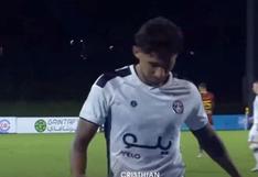 Christofer Gonzales fue expulsado por doble amarilla en partido del Al-Adalah vs Ohod | VIDEO 