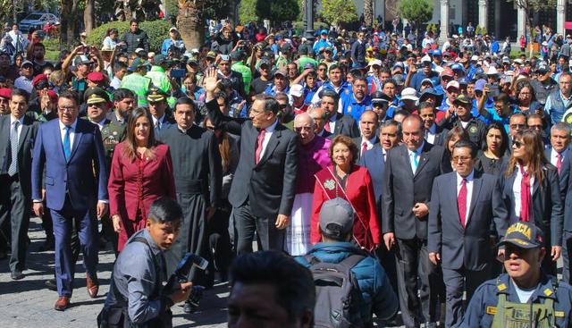 El presidente Martín Vizcarra durante las actividades oficiales por el aniversario de Arequipa. (Foto: Presidencia)