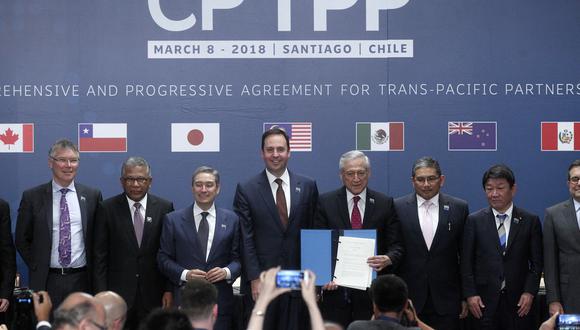 Imagen de archivo | Foto oficial después de firmar el Acuerdo Integral y Progresista de Asociación Transpacífico (CPTPP) de 11 naciones del Pacífico en Santiago, el 8 de marzo de 2018. (Foto de CLAUDIO REYES / AFP)