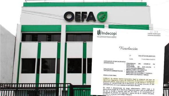 OEFA apelará la resolución de Indecopi que dio razón a mineras