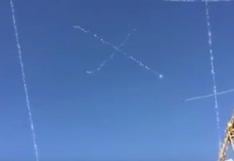 YouTube: graban a varios cazas jugando "michi" en el cielo