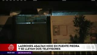 Delincuentes se llevan dos televisores de nido en Puente Piedra