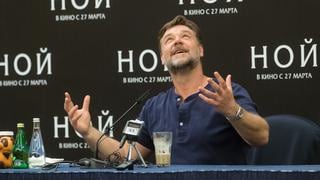 Russell Crowe derrochó carisma en estreno de "Noé" en Rusia