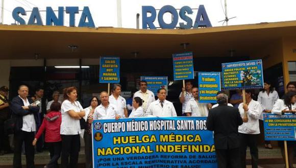 Huelga médica: el 8% la acata en Lima y el 15% en las regiones