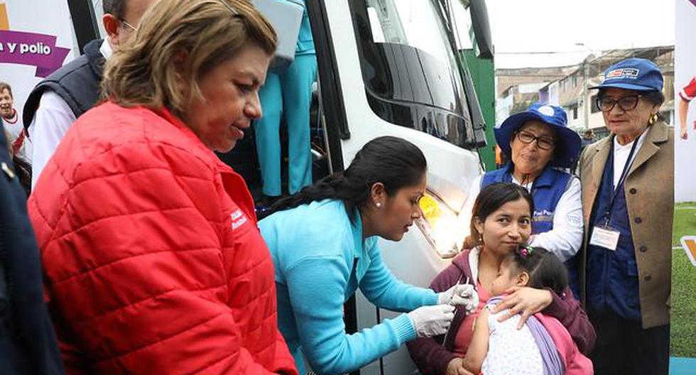 El Ministerio de Salud informó que hasta la fecha se han inmunizado a 3 millones 200 mil menores de 11 años en la Vacunación Nacional contra el Sarampión, Rubeola y Polio. (Foto: Minsa)