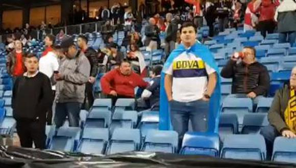 Lo que jamás se vio en Argentina sucedió en España. El recinto deportivo del Real Madrid reunió en armonía a los seguidores de River Plate y Boca Juniors. (Foto: captura de pantalla)
