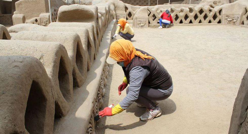 Los trabajos de mantenimiento ocurren todo el año en la ciudadela preincaica. (Foto: Andina)