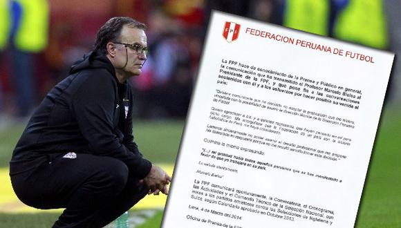 Marcelo Bielsa rechazó dirigir a la selección peruana