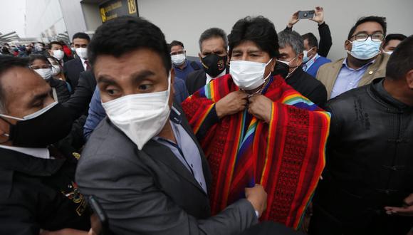 El expresidente de Bolivia retornó al Perú invitado por el sindicato fundado por el mandatario Pedro Castillo y consideró “importante compartir” su “experiencia de lucha y de gestión pública”. (Foto: El Comercio)