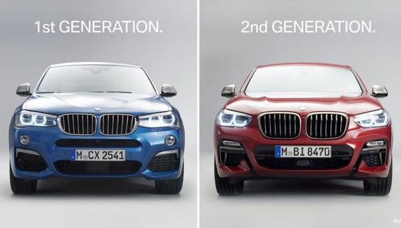 El renovado BMW X4 ha reducido 50 kg en comparativa a su primera generación. (Foto: YouTube).