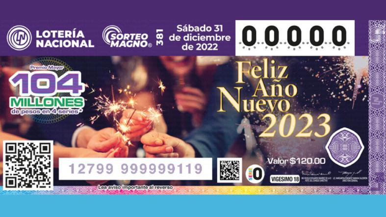 Sorteo Magno 381 resultados de los premios de la Lotería Nacional del 31 de diciembre