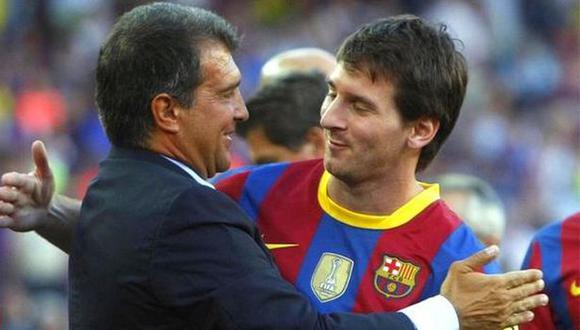 Joan Laporta, presidente de Barcelona, buscará que Lionel Messi continúe en el club. (Foto: AFP)