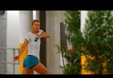 Australian Open: El sexy entrenamiento de Sharapova (VIDEO)