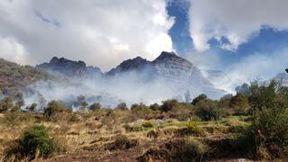 Cusco: incendio forestal arrasa con decenas de hectáreas frente al santuario de Señor de Huanca