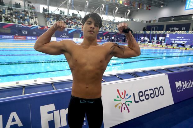 Diego Balbi participó en la final de 100 metros mariposa en el Mundial Junior de Natación Lima 2022. (Foto: Alessandro Currarino /EC)
