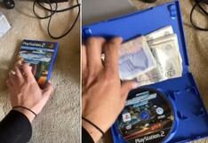 Se animó a divertirse con un videojuego de PlayStation 2 y encontró más de mil dólares dentro