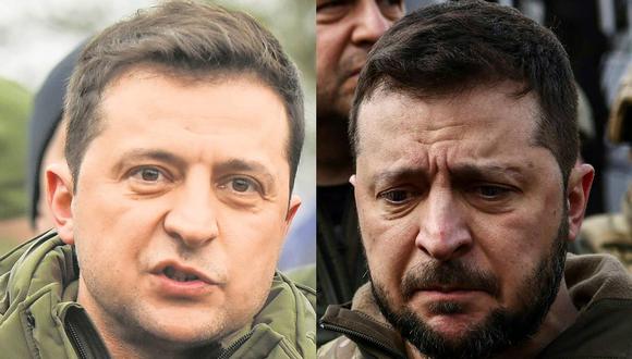 El impactante antes y después de Volodymyr Zelensky en 40 días de invasión rusa de Ucrania. (AFP).