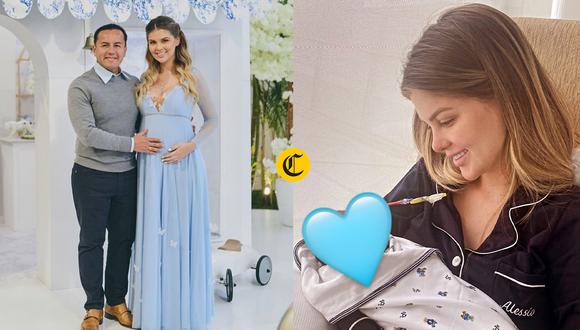 Brunella Horna tras el nacimiento de Alessio, su primer hijo: "La mujer más feliz del mundo" | Foto: Instagram / Composición EC