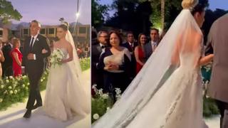 Así fue el vestido de novia de Brunella Horna