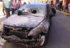 Apurímac: queman vehículo en atentado a empresa de transportes en Abancay