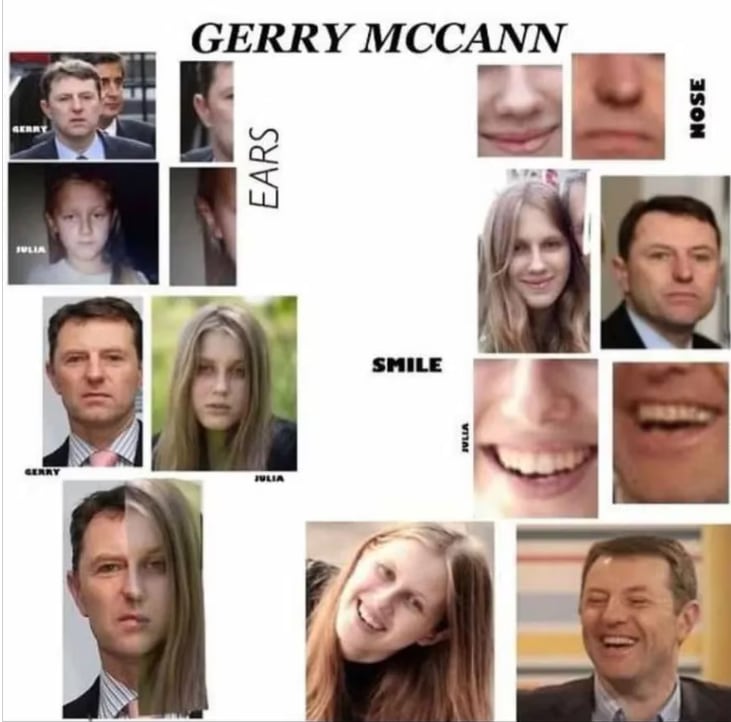 Julia also wanted to point out similarities between herself and Jerry McCann, Madeleine McCann's father.  (Ig / @iammadeleinemcca).