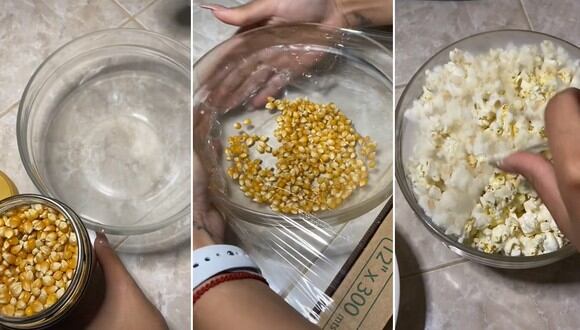 Conoce el truco poco conocido de cómo preparar palomitas de maíz 'sin culpa' y en menos de 10 minutos | FOTO: @olenkaottone / TikTok