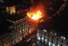 Reportan gran incendio cerca a la Plaza San Martín | VIDEO