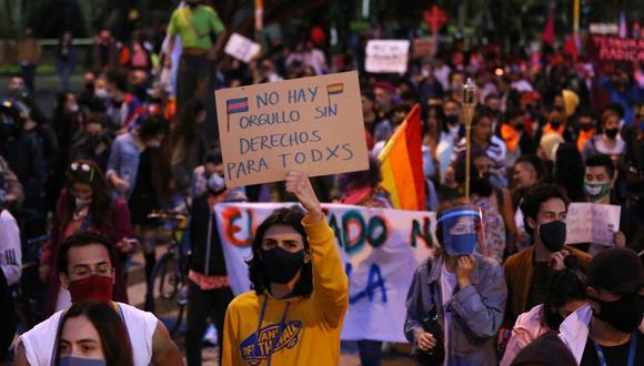 Imagen de la convocatoria por el Día del orgullo de la comunidad LGBTIQ en Colombia. (Foto de César Melgarejo / El Tiempo)
