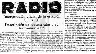 Así Ocurrió: En 1925 se inicia la radiodifusión en el Perú