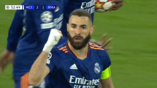 Gol de Benzema: de volea para el descuento de Real Madrid vs Manchester City por semis de Champions | VIDEO