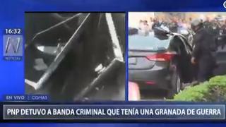 Comas: Policía detuvo a banda criminal que tenía granada de guerra | VIDEO