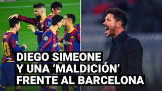 Diego Simeone y una ‘maldición’ que no ha podido romper frente al Barcelona